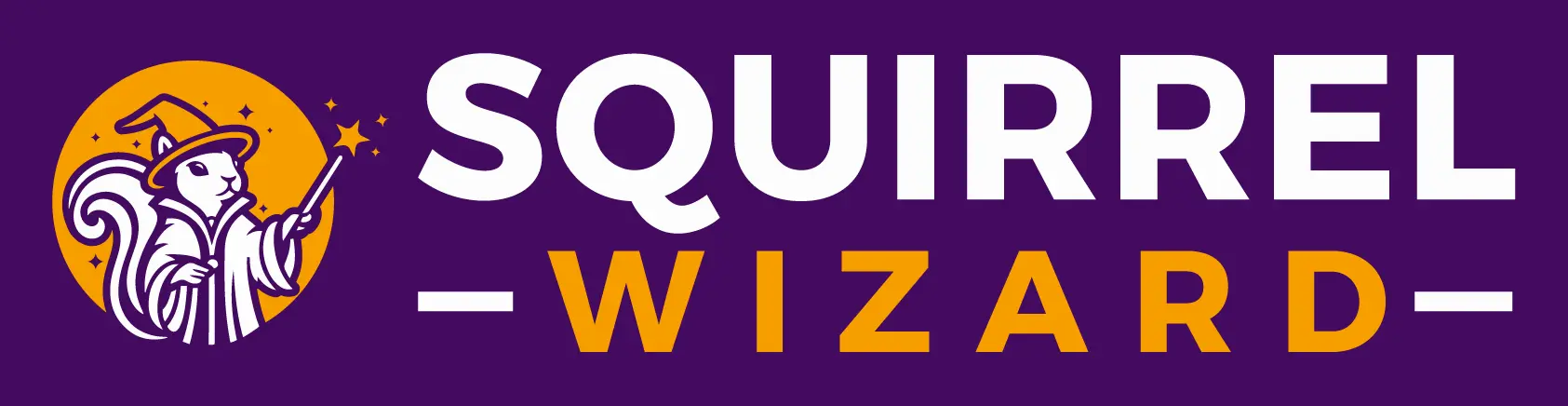 Squirrel Wizard Sit Logo
